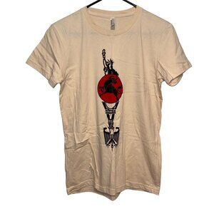 International Experience T-Shirt XL American Apparel Beige Short Sleeve Crewneck
